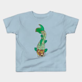 Green and Yellow Koi Fish Kids T-Shirt